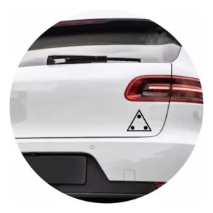 Adesivo Maçonaria Triangulo 3 Pontos - Kit Com 2 Unid.