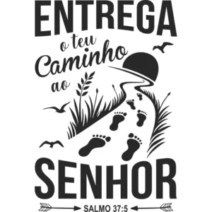 Adesivo Parede Salmo 37:5 Frase Bíblica Religiosa