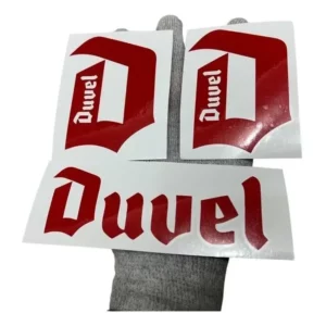 Kit 3 Adesivos Cerveja Duvel Logo Em Recorte Eletrônico