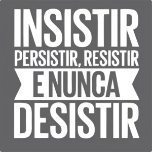 Adesivo De Parede Frase Motivacional Nunca Desistir