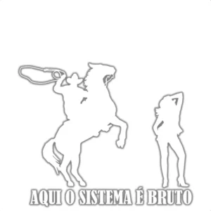 Adesivo Sistema É Bruto Country Rodeio Carro Caminhonete