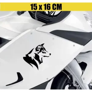 Adesivo Para Moto Capacete - Lobo Selvagem