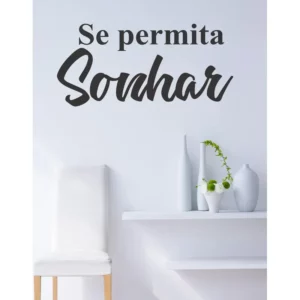 Adesivo Decorativo De Parede Frase Se Permita Sonhar