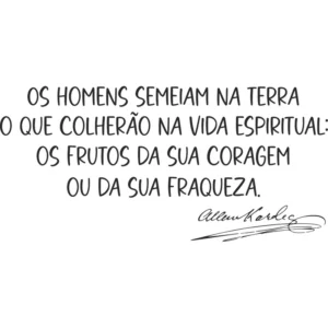 Adesivo De Parede Frase Espiritismo Allan Kardec Mod. 01