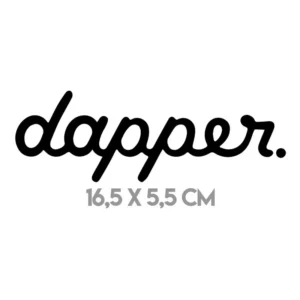 2 Adesivo Dapper Premium Carro Moto Decoração 16,5x5,5cm
