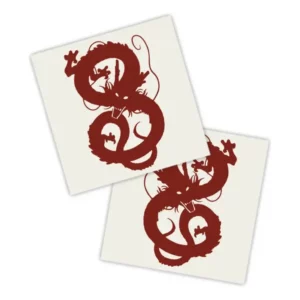 Adesivos P/ Carro 2 Unidaes Vermelho Shenlong Dragão