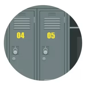 Kit 50 Números Adesivo 5x2,5 Para Armário Escola Vestiário