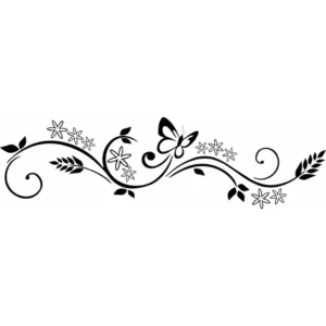 Adesivo Decorativo Borboleta Floral Foscauto Preto Fosco Parede Banheiro