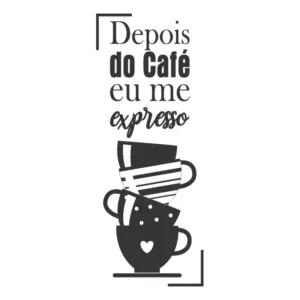 Adesivo Decorativo Foscauto Frase Preto Fosco 56x22cm Parede e Geladeira