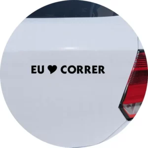 Adesivo Para Carro Eu Amo Correr