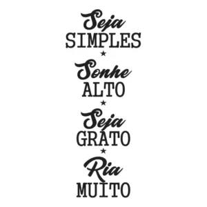 Adesivo Parede Foscauto Preto Fosco Frase 95x40cm Decorativo