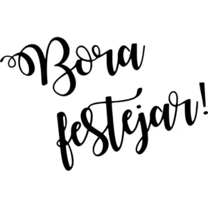 Adesivo Parede Bora Festejar Preto Fosco