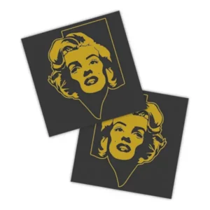 Adesivos P/ Carro 2 Unidaes Amarelo Marilyn Olhar