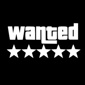 Adesivos Wanted Gta Game 2 Un. Vinil Premium 18 X 8,5 Cm