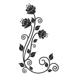 Adesivo Decorativo Floral Arabesco Preto Fosco Foscauto Parede MDF