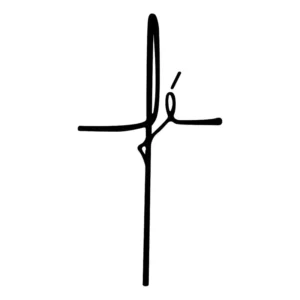 Adesivo Religioso Fé Cruz  Pvc 11,5x15 Cm