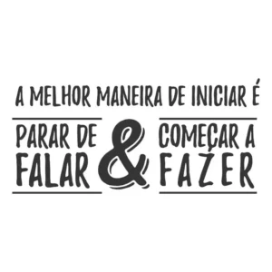 Adesivo Parede Foscauto Frase Motivacional Vinil Preto Fosco 80x37cm