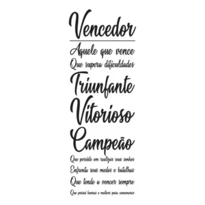Adesivo Frase Parede Vencedor Vitorioso Campeão Motivação