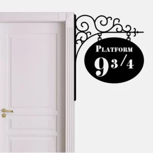 Adesivo De Parede Decorativo Plataforma 9 3/4 Harry Potter Cor Preto