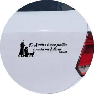 Adesivo Carro Moto Vidro O Senhor É Meu Pastor Salmo 23