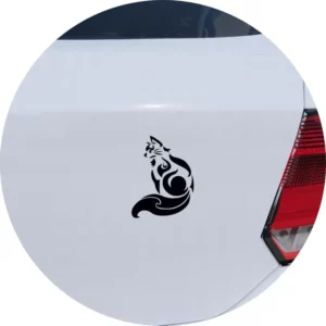 Adesivo Carro Moto Vidro Gato Tribal Estilizado