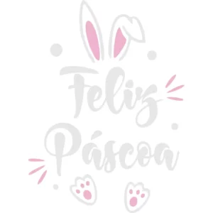 Adesivo Decorativo Vitrine Feliz Páscoa Coelhinho Tamanho M