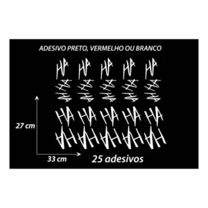 Adesivo Moto Haha Coringa - Kit Com 25 Adesivos