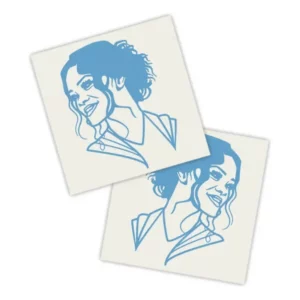 Adesivos P/ Carro 2 Unidaes Azul Rosto Sorridente