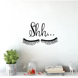 Adesivo Decorativo Parede Porta Sala Quarto Meninas Cilios Cor Preto