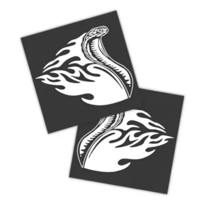 Adesivos P/ Carro 2 Unidaes Branco Cobra Em Chamas R$ 49, 90 10% OFF levando 3 Frete grátis Frete grátis