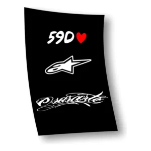 3 Adesivos Osascorte Alpinestars 59d Coraçao Moto Decorativo