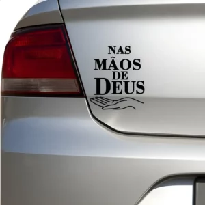 Adesivo Nas Mãos De Deus - Para Carro Moto Notebook Igreja
