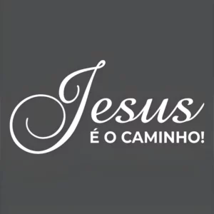 Adesivo Carro Frase Jesus É O Caminho 25x12cm