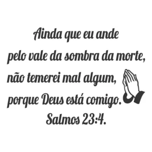 Adesivo Tanque Moto Carro Salmos 23 Deus Está Comigo 20x14cm