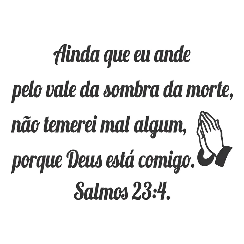 Adesivo Tanque Moto Carro Salmos 23 Deus Está Comigo 20x14cm