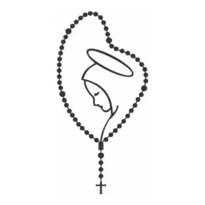 3 Adesivos Religioso Terço Rosário Nossa Senhora De Fátima