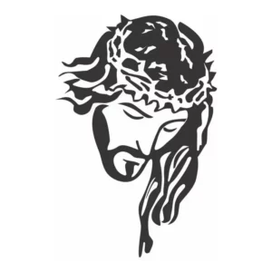 Adesivo Para Carro Rosto Face De Jesus Cristo 18x12cm